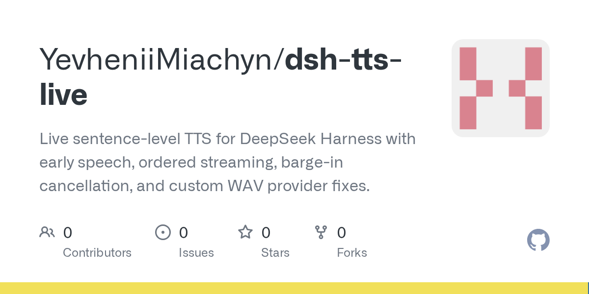 YevheniiMiachyn/dsh-tts-live Screenshot preview