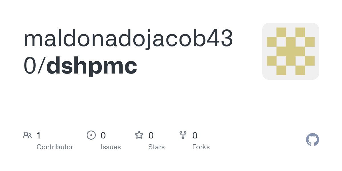 maldonadojacob430/dshpmc Screenshot preview