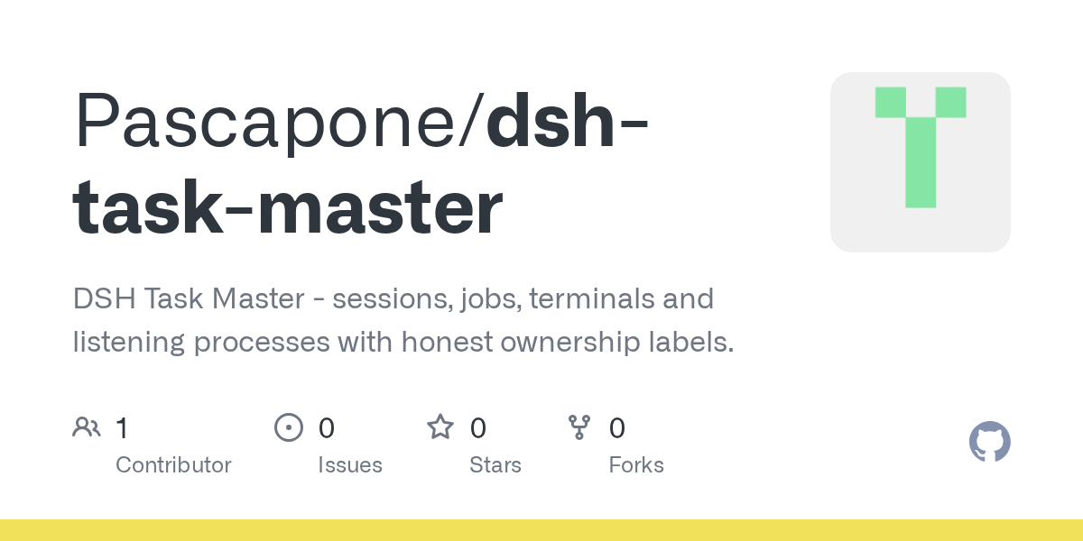Pascapone/dsh-task-master Screenshot preview