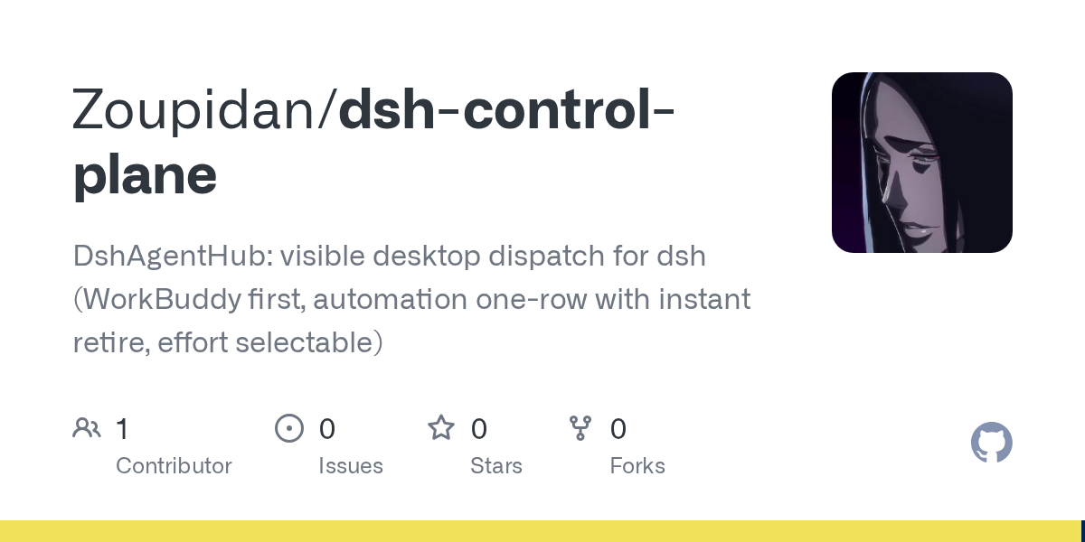 Zoupidan/dsh-control-plane Screenshot preview