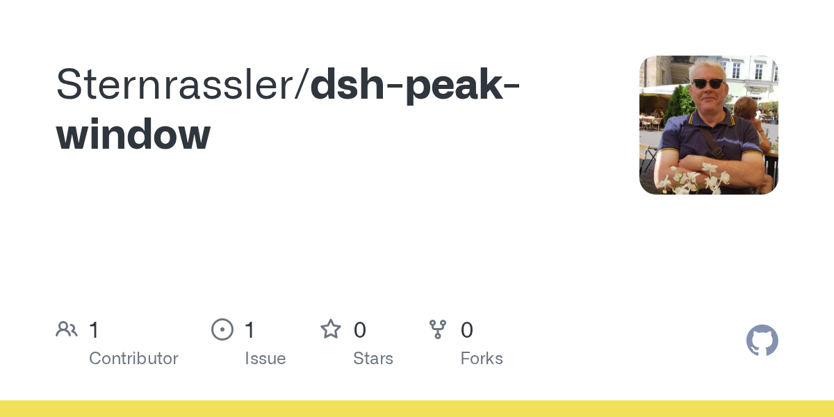 Sternrassler/dsh-peak-window Screenshot preview