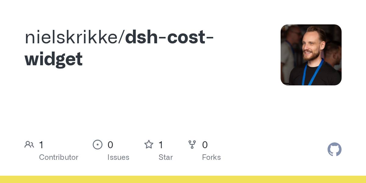 nielskrikke/dsh-cost-widget Screenshot preview