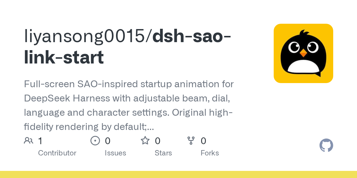 liyansong0015/dsh-sao-link-start Screenshot preview