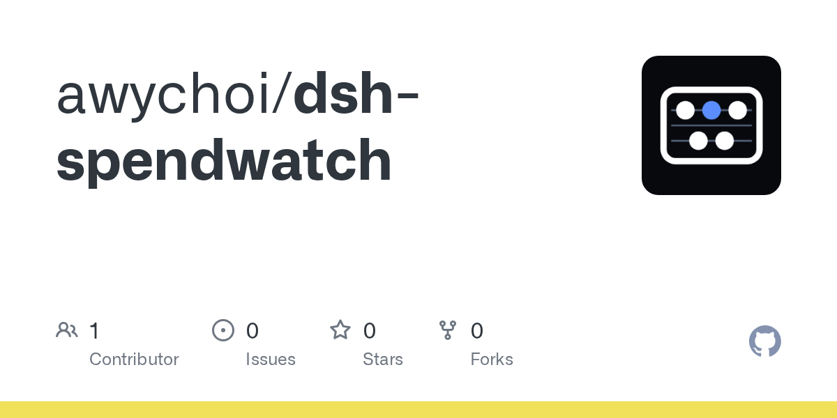 awychoi/dsh-spendwatch Screenshot preview
