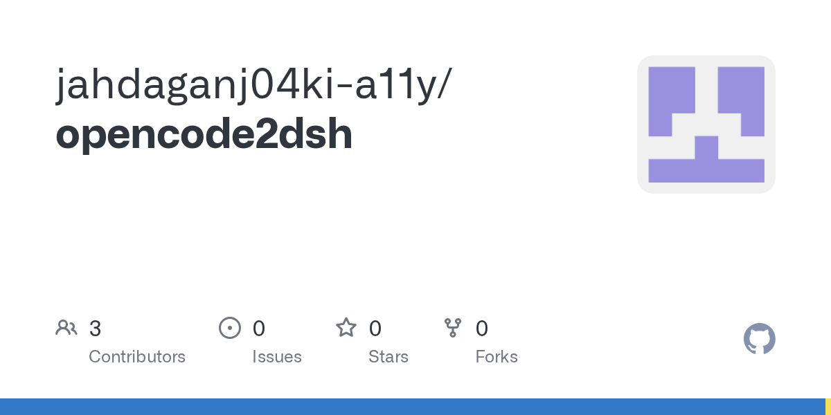 jahdaganj04ki-a11y/opencode2dsh Screenshot preview