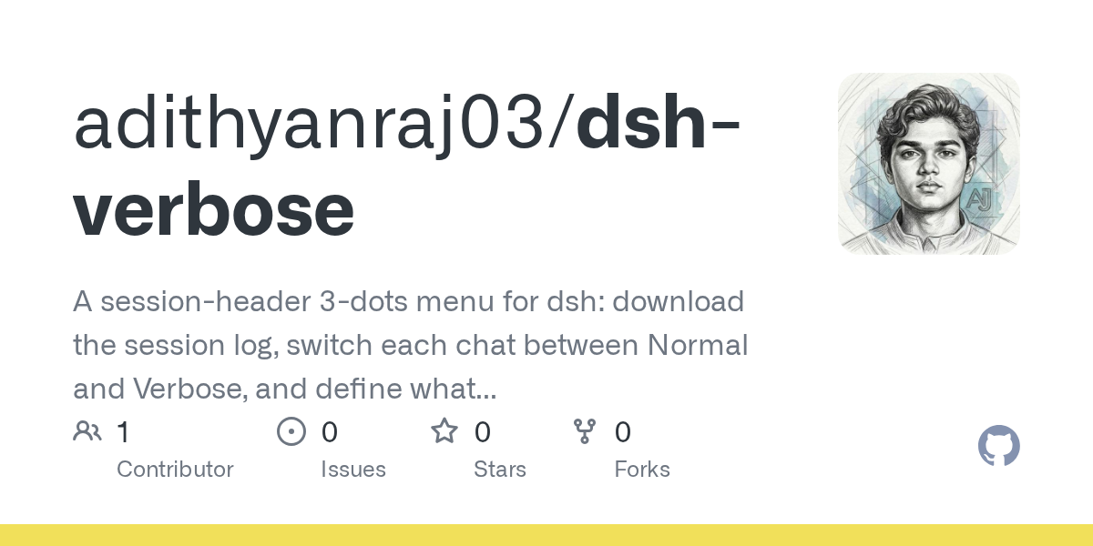 adithyanraj03/dsh-verbose Screenshot preview