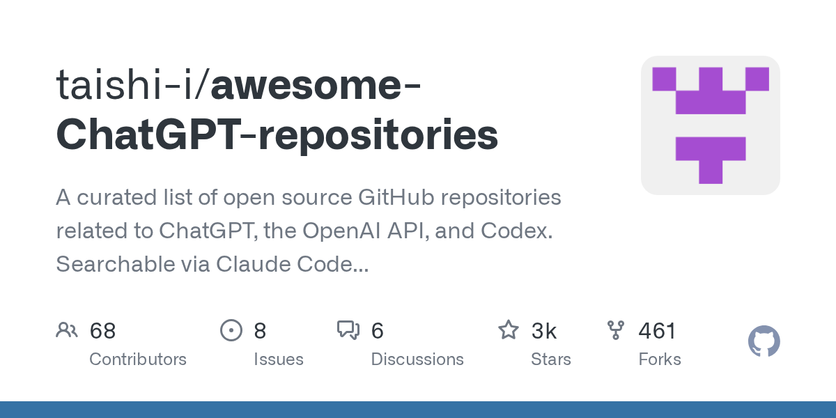 taishi-i/awesome-ChatGPT-repositories Screenshot preview